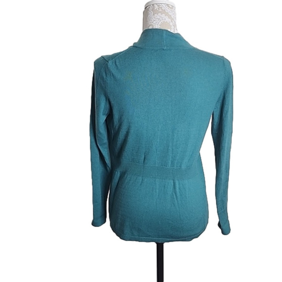 Talbots green open cardigan, size Petite XSP - Picture 2 of 6